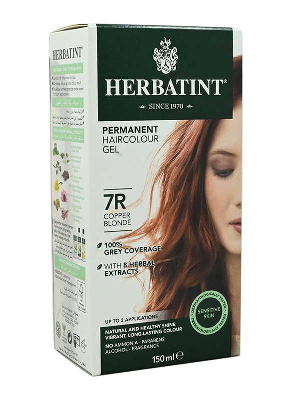 Herbatint Hair Color, 150ml, 7R Copper Blonde