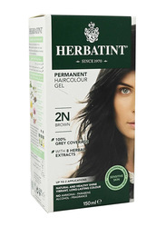 Herbatint Permanent Hair Color Gel, 150ml, 2N Brown