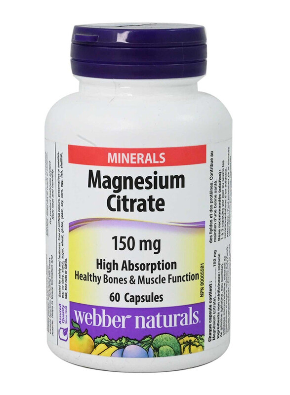 

Webber Naturals Magnesium Citrate, 60 Capsules