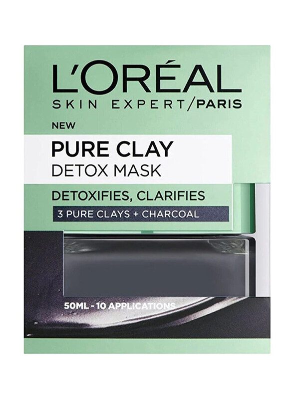

Loreal Pure Clay Detox Mask Plus Charcoal, 50ml