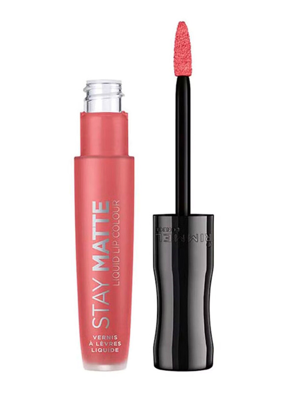

Rimmel London Stay Matte Liquid Lipstick, 600 Coral Sass, Pink