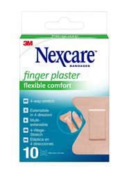 Nexcare Finger Plaster Bandages, 10 Pieces, Brown