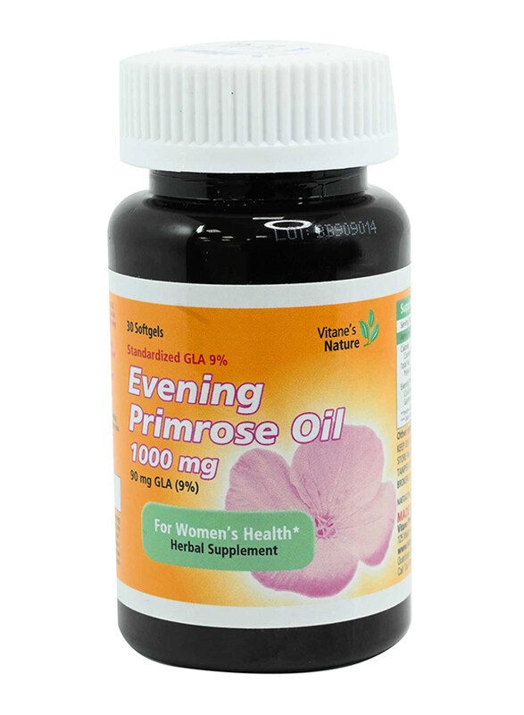 

Vitane Evening Primrose Oil Herbal Supplement, 1000mg, 30 Softgels