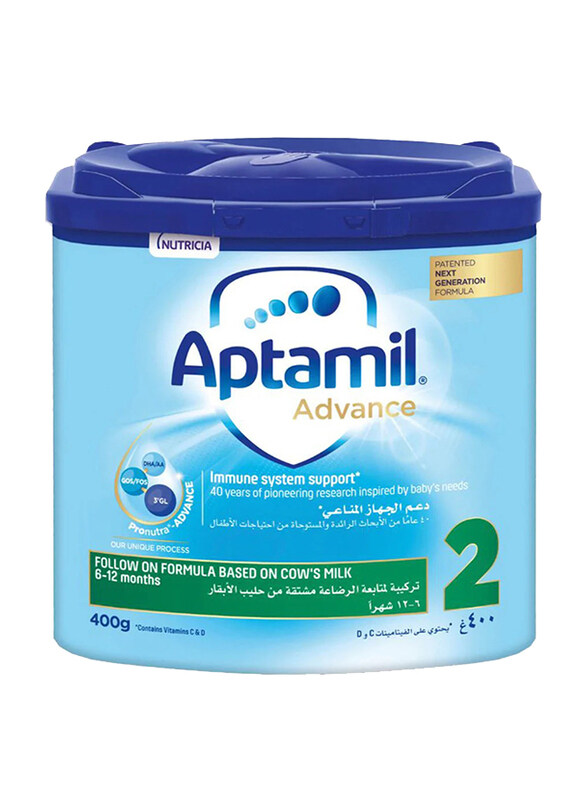 

Nutricia Aptamil Advance Cow Milk Formula, Stage 2, 400g