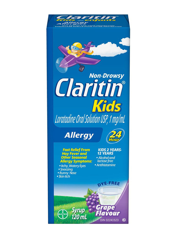 Claritin Kids Allergy Grape Syrup, 120ml