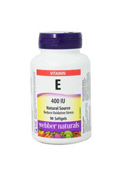 Webber Naturals Vitamin E Mixed Tocopherols, 400IU, 90 Softgels