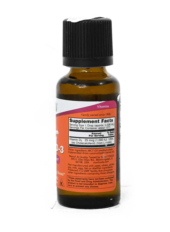 Now Extra Strength Vitamin D-3 Liquid, 30ml