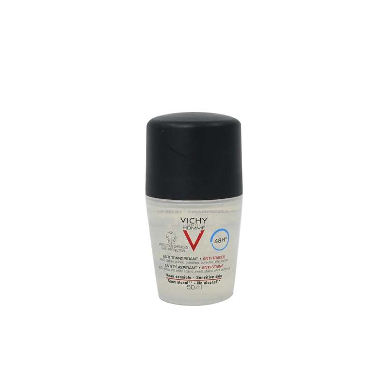 Vichy Homme 48h Anti-Stain Body Care Deodorant, 50ml