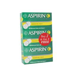 Aspirin C Effervescent Tablets, 400mg/240mg, 10 Tablets