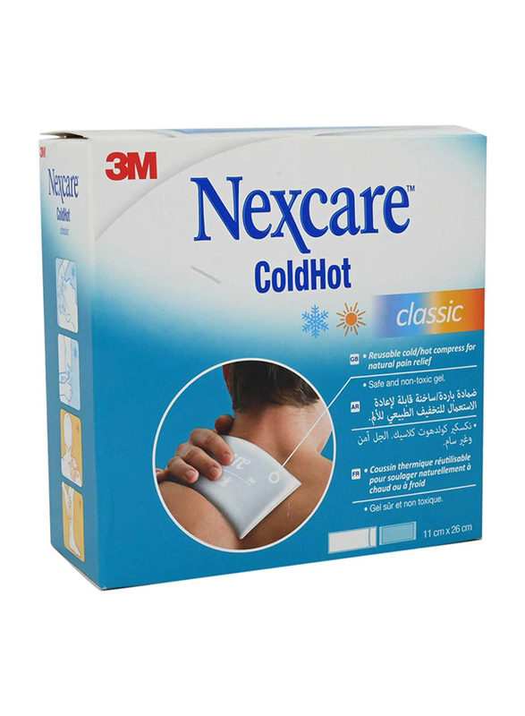 Nexcare Reusable Classic Cold/Hot Compress for Pain Relief, White, 1 Piece