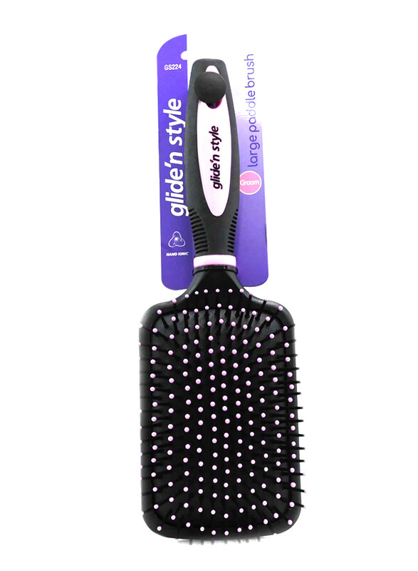 

Glide N Style Paddle Brush, Black/Pink, Large