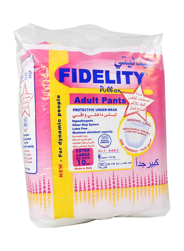 Fidelity Pull-On Adult Pant Diaper, 10 Count x Extra Large