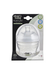 Vital Baby Nurture Breast Like Feed Bottle, 0 Months+, 150ml, Clear