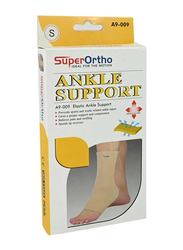 Super Ortho A9-009 Elastic Ankle Support, Small, Beige