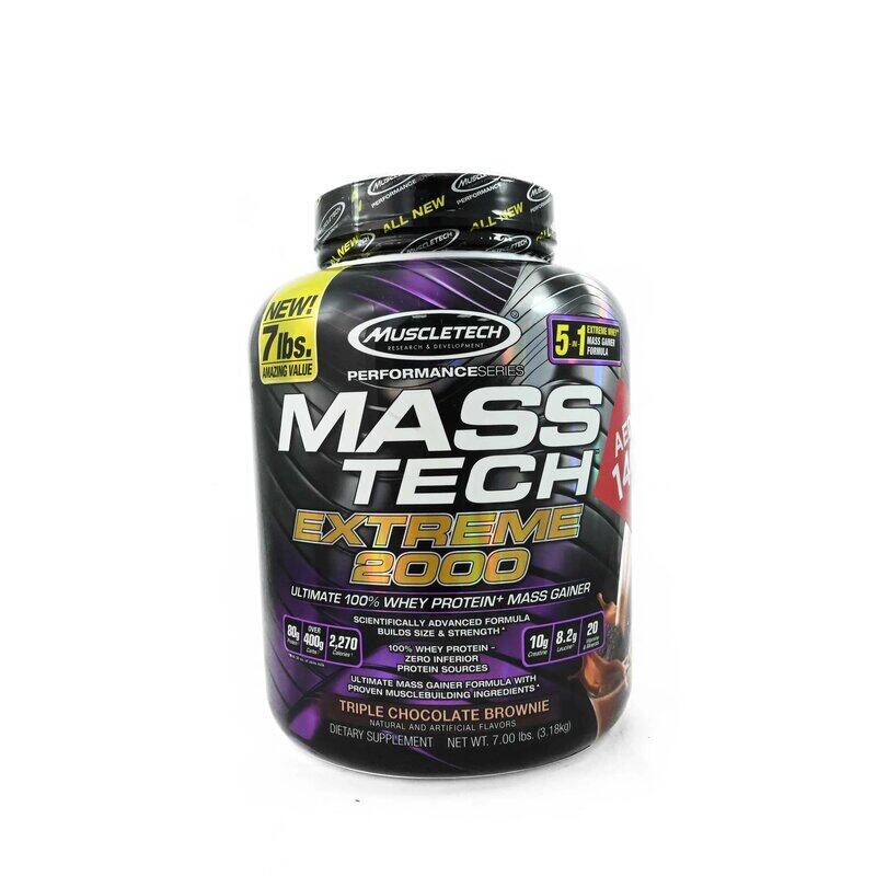 

Muscletech Muscle Tech Mass Tech Extreme Triple Chocolate Brownie Dietary Supplement, 3.18Kg