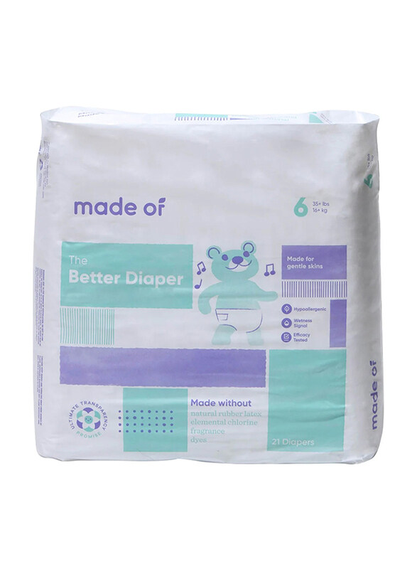 

Made Of The Better Baby Diaper, Size 6, 16+ kg, 21 Count