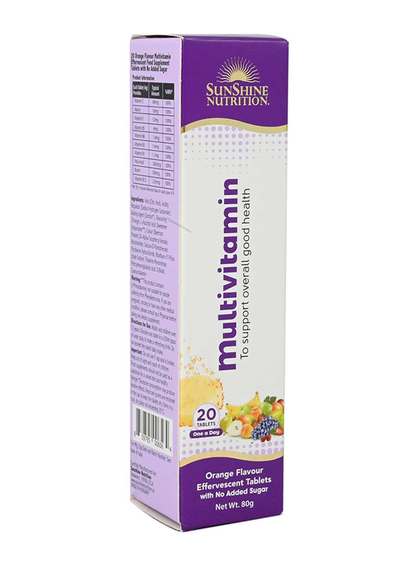 

Sunshine Nutrition Multivitamin, 20 Effervescent Tablets