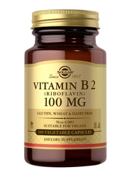 Solgar Riboflavin Vitamin B2 Dietary Supplement, 100mg, 100 Capsules