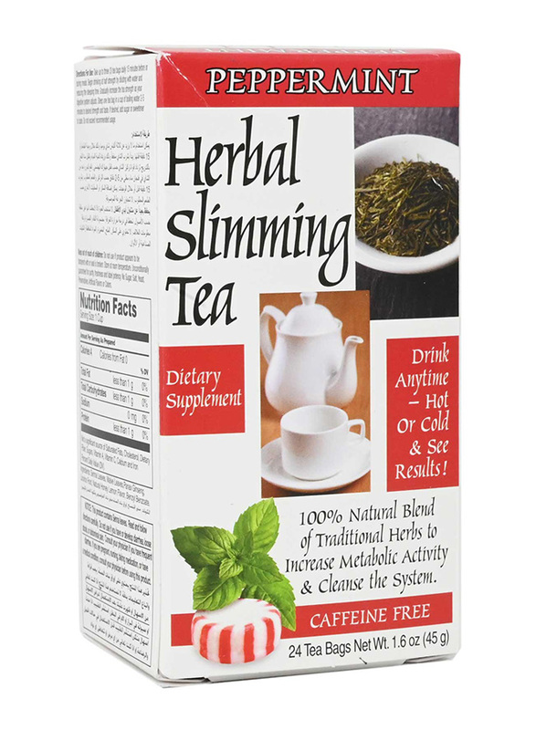 21st Century Herbal Peppermint Slimming Tea, 24 Bags