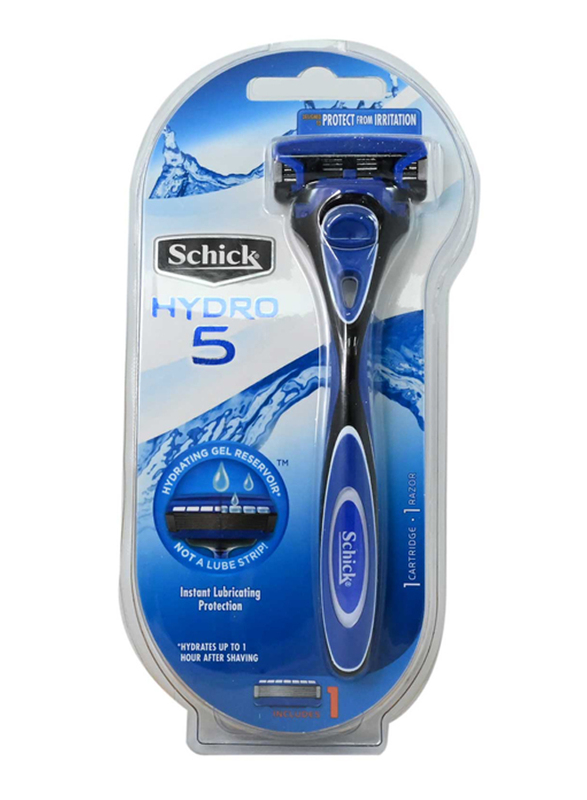 Schick Hydro 5 Ultra Glide Blades Razor Kit, Blue/Black