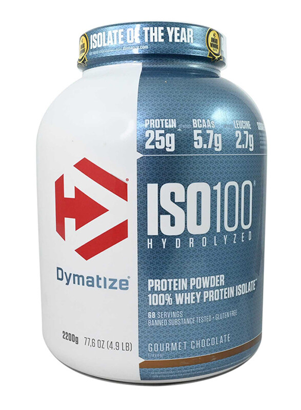 

Dymatize Iso 100 Zero Carb Whey Protein, 2200gm, Gourmet Chocolate