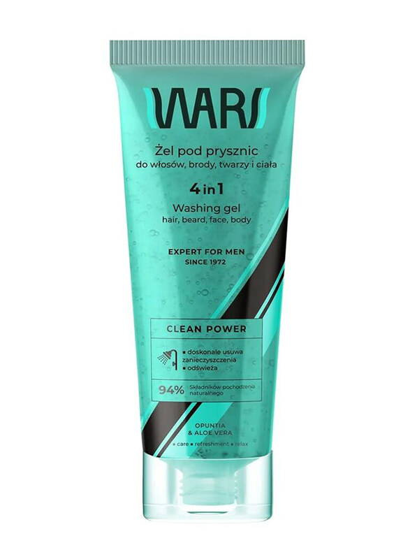 

Wars Expert for Men 4 In1 Washing Gel Hair, Beard, Face, Body, One Size