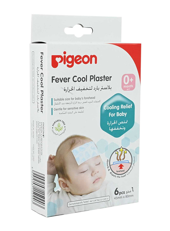 Pigeon 6 Pieces Fever Cool Plaster Forehead for Baby