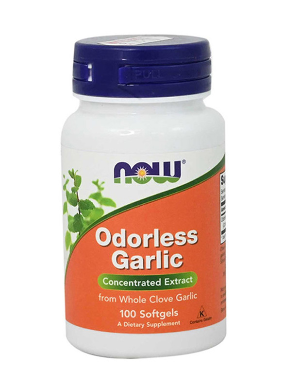 Now Odorless Garlic Dietary Supplement, 100 Softgels