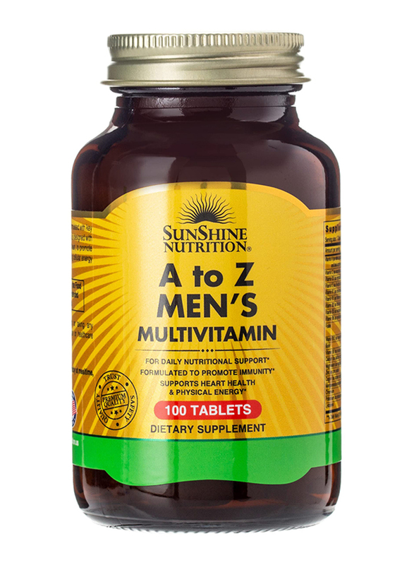 Sunshine Nutrition A To Z Men Multivitamin 100 Dietary Supplement, 100 Tablets