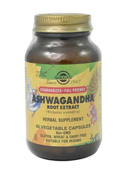 Solgar Ashwagandha Root Extract Herbal Supplement, 60 Capsules