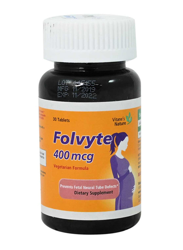 

Vitane Folvyte Dietary Supplement, 400mcg, 30 Tablets