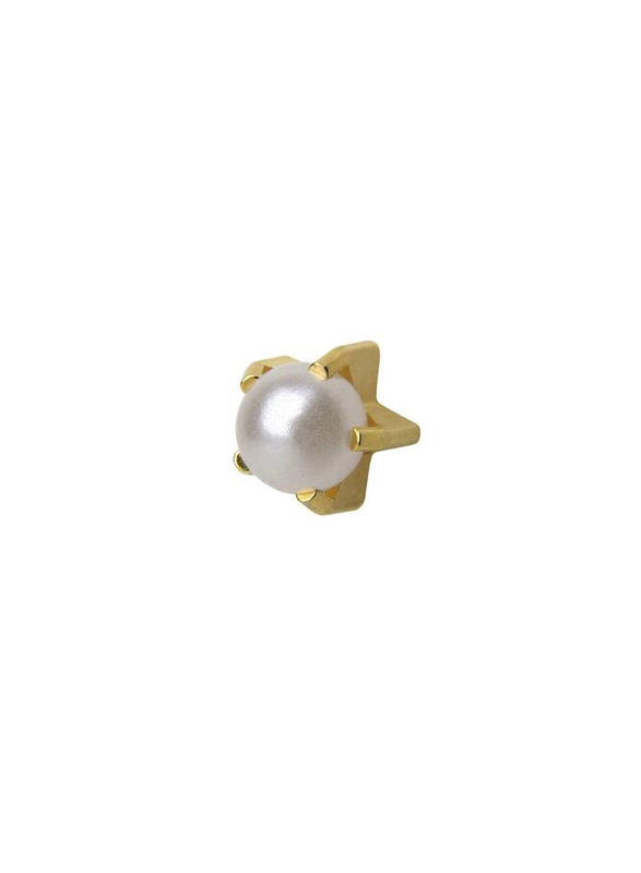 Studex Sterilized Stainless Steel Select Pearls Stud Earrings for Women, Gold