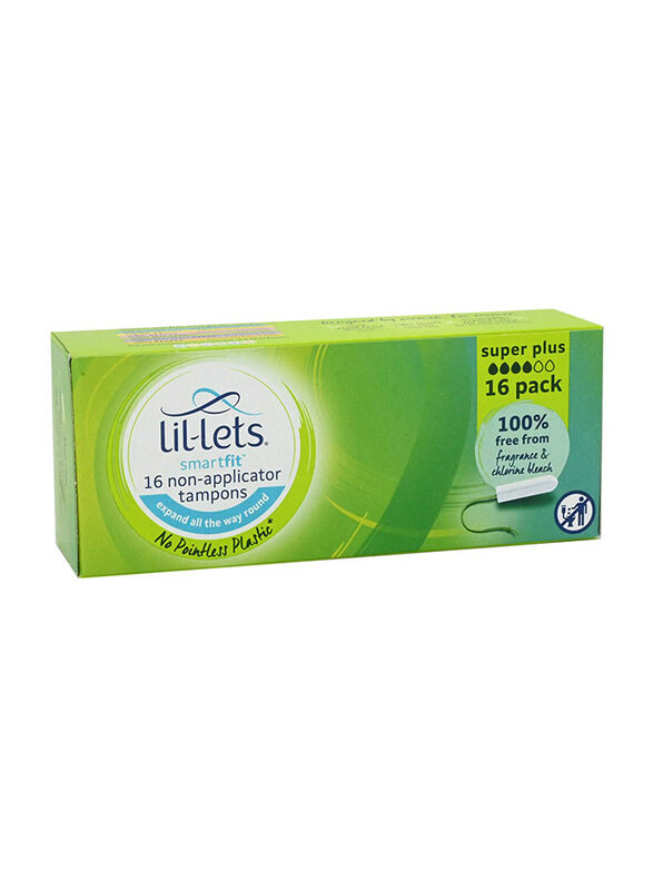 

Lil-Lets Smart Fit Non Applicator Super Plus Tampon, 16 Pieces