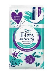 Lil-Lets Maternity Pads with Wings, 10 Pieces