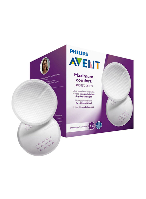

Avent Ultra Comfort Disposable Breast Pads, 60 Breast Pads, White
