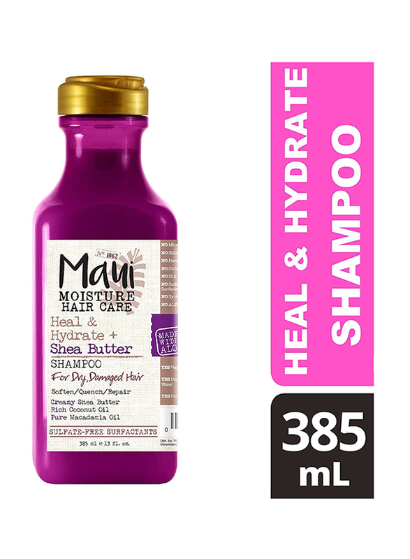 Maui Moisture Revive & Hydrate + Shea Butter Shampoo for Damaged Hair, 385ml