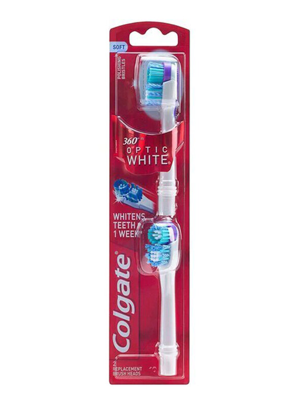 Colgate 360° Sonic Optic White Brush Heads, 2 Pieces