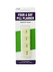 Easy Life Four Day Pill Planner, Yellow