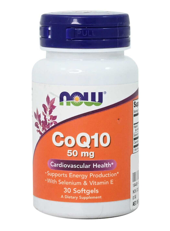 

Now CoQ10 with Selenium and Vitamin E Dietary Supplement, 50mg, 30 Softgels Capsules