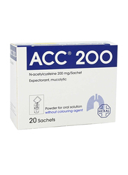 ACC 200 N-acetylcysteine Expectorant, Mucolytic, 200mg, 20 Tablets