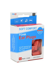 Easy Life Soft Comfort Ear Plugs, 10 Pair, Pink