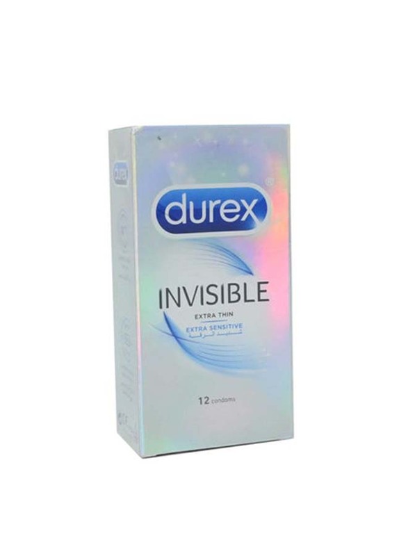 Durex Invisible Extra Condom, 12 Pieces