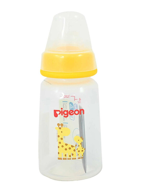 

Pigeon Decorated Baby Plastic Bottle with Animals, 120ml, Yellow