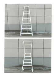 Duke Dual Heavy Duty Ladder 7-13 Steps, DK-1807, Silver