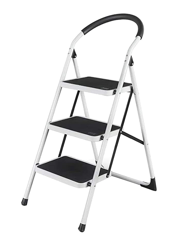 

Duke Rubber Step Household Steel Ladder 3 Steps, DK-1103B, Multicolour