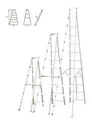 Duke Dual Heavy Duty Ladder 10-19 Steps, DK-1810, Silver