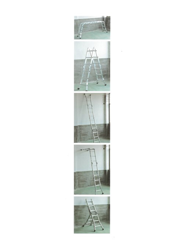 Duke Multi Purpose Ladders New Model Ladder 5x4 Steps, DK-105B, Silver