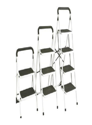 Duke Rubber Step Household Steel Ladder 4 Steps, DK-1104B, Multicolour