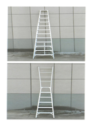 Duke Dual Heavy Duty Ladder 10-19 Steps, DK-1810, Silver