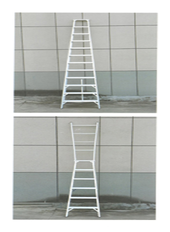 Duke Dual Heavy Duty Ladder 4-7 Steps, DK-1804, Silver